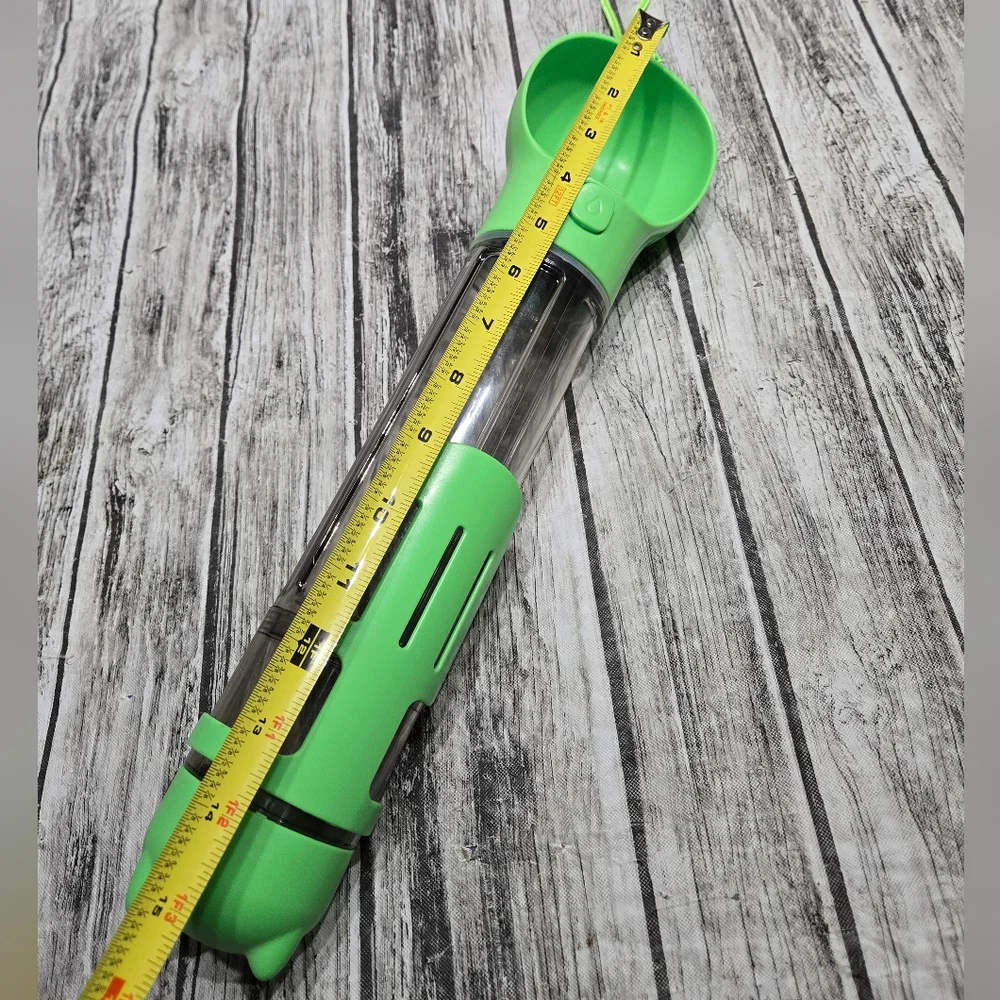 Dog walking water bottle feeder poop bag dispenser all in one doggie device NEW